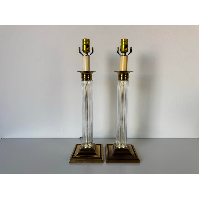 Add a touch of timeless elegance to your interior with this stunning pair of vintage Paul Hanson table lamps. Featuring...