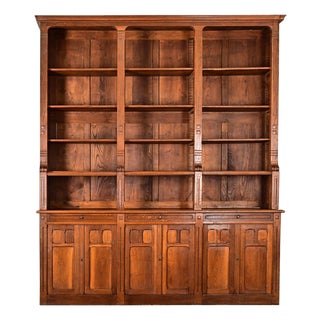 French Mid 20th Century Oak Bibliotheque For Sale