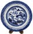 Antique 19th Century Chinese Canton Export Blue & White Porcelain Plate & Stand For Sale - Image 9 of 10