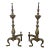 Antique Turned Baluster Brass Fireplace Andirons Fire Dogs - a Pair For Sale