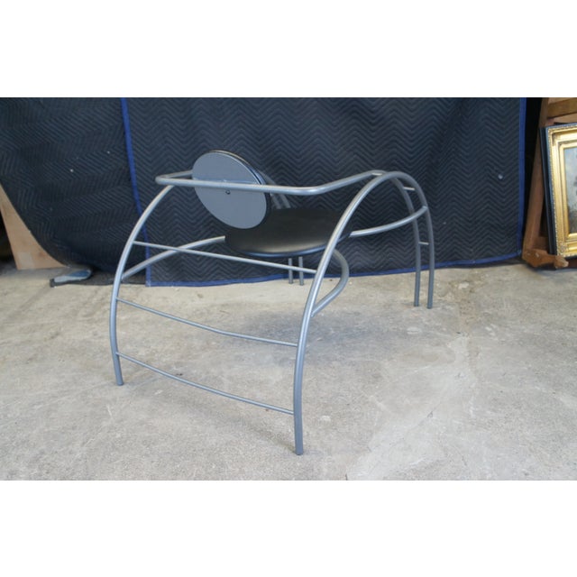 1990s Postmodern Quebec 69 Tubular Sculptural Spider Chair by Les Amisca 40 For Sale - Image 9 of 12