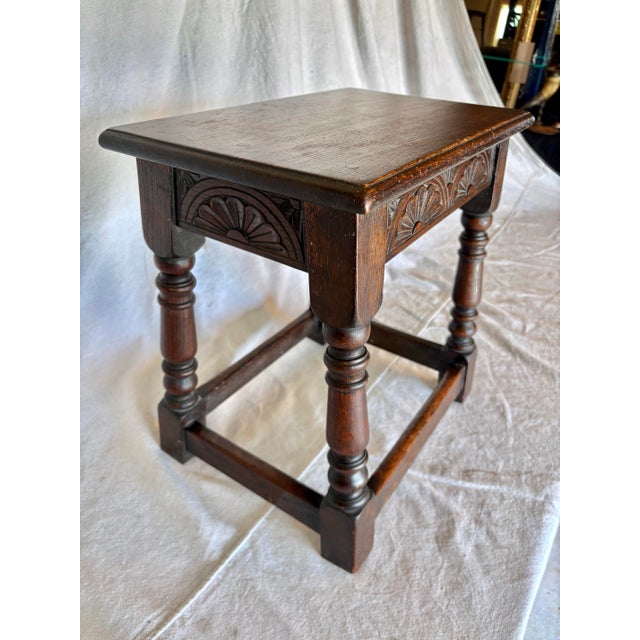 English 18th Century English Oak Joint Stool For Sale - Image 3 of 12