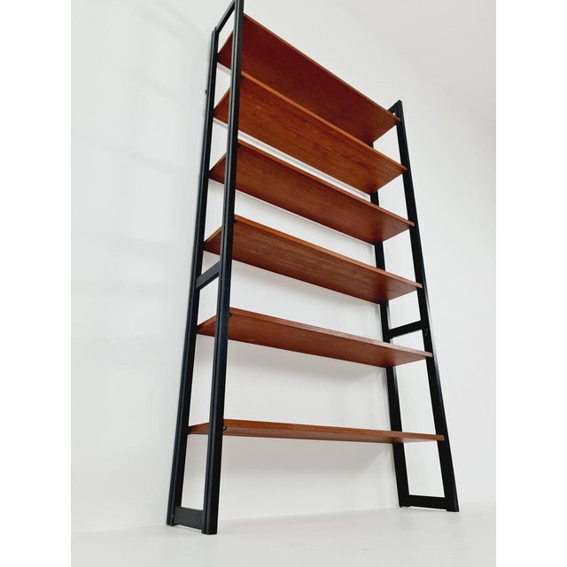 Wood Vintage Teak Library Book Shelf-System by Jussi Peippo for Asko, 1960s For Sale - Image 7 of 12