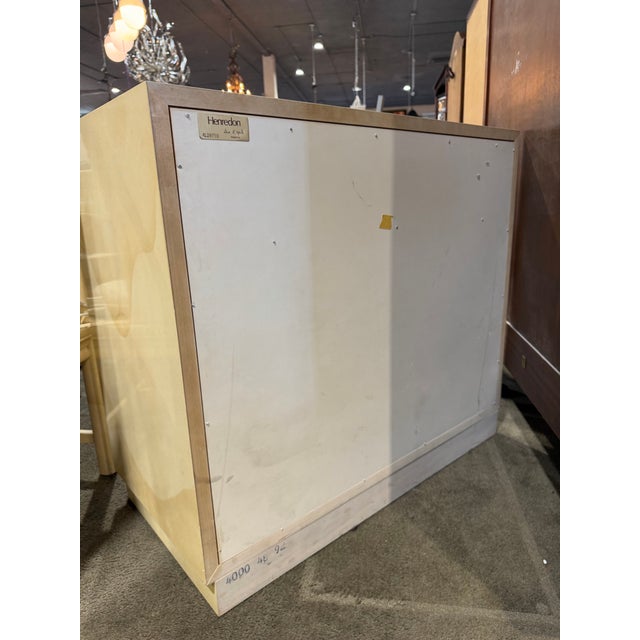Contemporary Henredon Goatskin Wood Hutch For Sale - Image 3 of 5