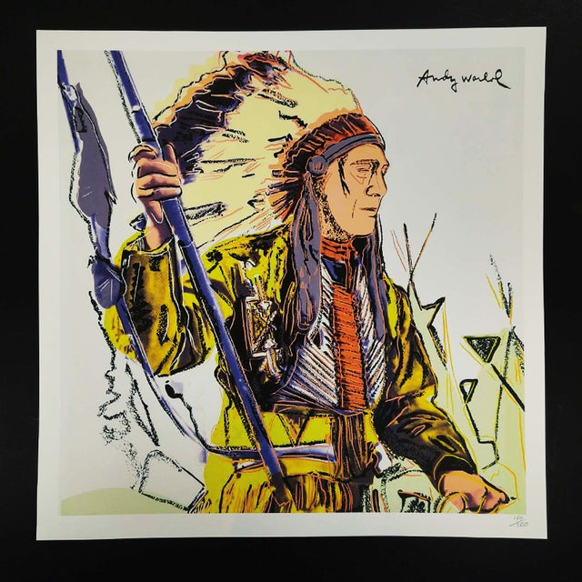 After Andy Warhol, Indians, 1980s, Numbered Limited Edition Lithograph For Sale - Image 8 of 8