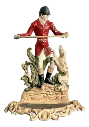 Vintage Regency Wrought Iron Jockey Umbrella Stand