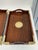 Wood Brass + Rosewood Nesting Trays, Set of Three For Sale - Image 7 of 12