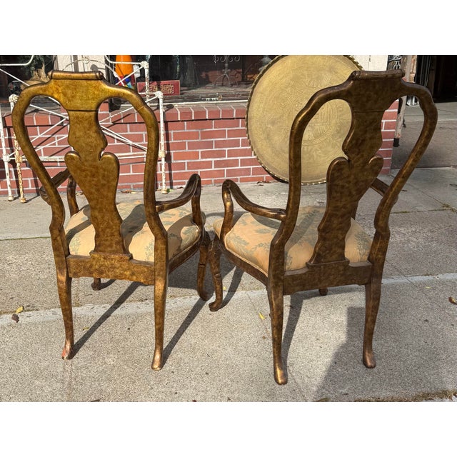 Karges Tortoiseshell Arm Chairs a Pair For Sale In San Francisco - Image 6 of 7