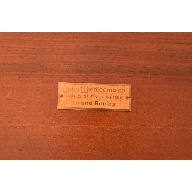 John Widdicomb French Regency Louis XVI Walnut Extension Dining Table With Parquet Top, Newly Refinished For Sale - Image 15 of 16