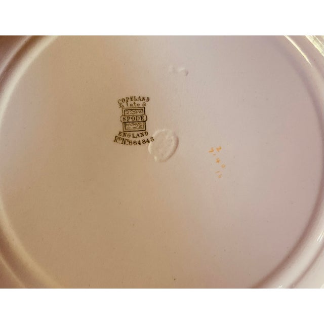 Exceptional Copeland Spode Peacock & Garden Dinner Plates, c.1900 For Sale - Image 10 of 12