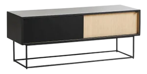 Black and White Virka Low Sideboard by Ropke Design and Moaak