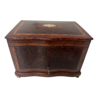 Cigar Box in Thuya Burl and Rosewood, 1800s For Sale
