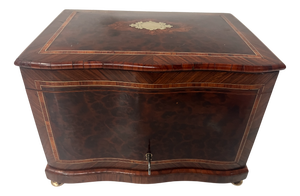 Cigar Box in Thuya Burl and Rosewood, 1800s
