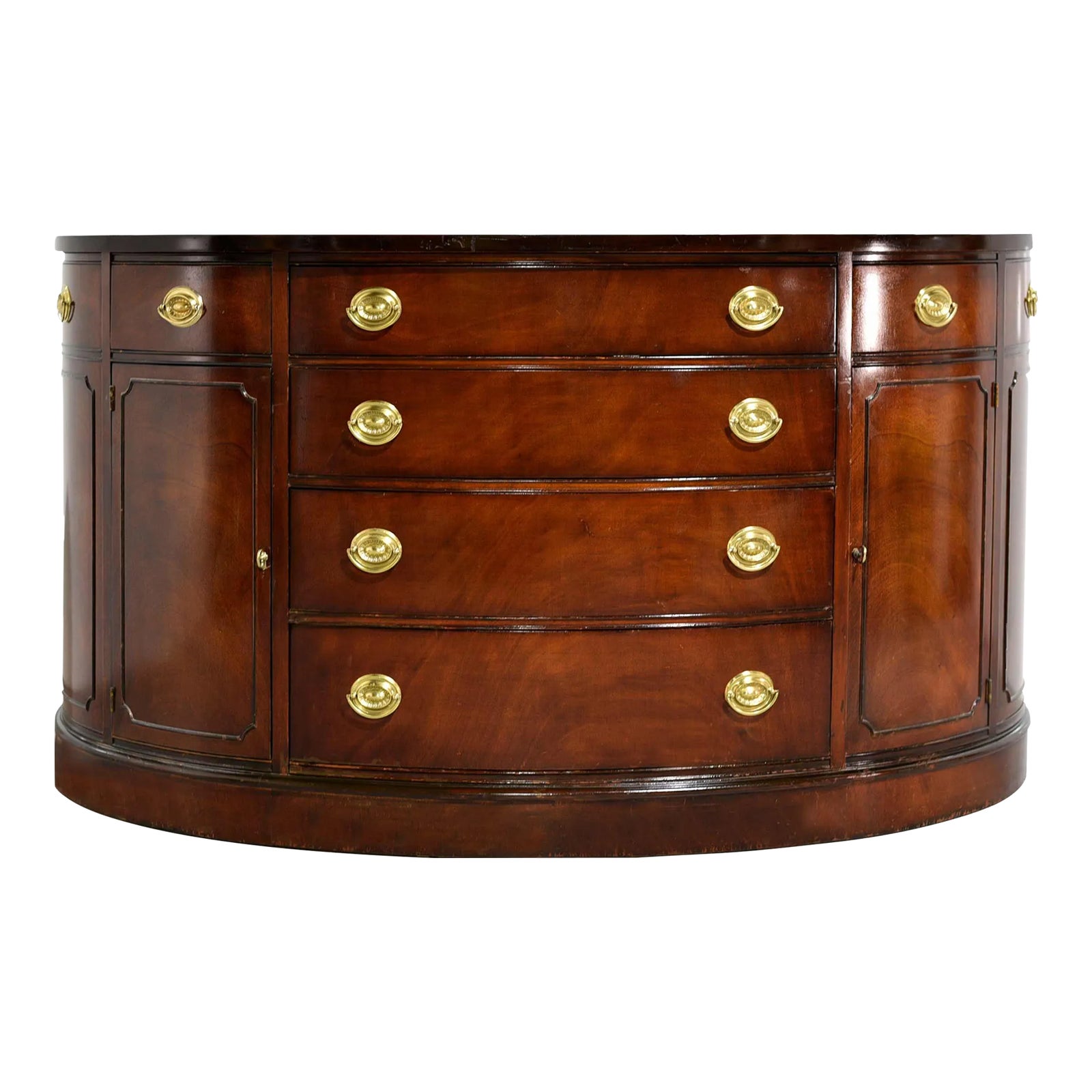 Mid Century Hepplewhite Style Demi Lune Buffet Console Travis Court Mid Century Hepplewhite Style Demi Lune Buffet Console Travis Court