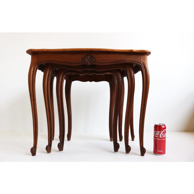Louis XV Style Nesting Tables, 1960s, Set of 3 For Sale - Image 11 of 12