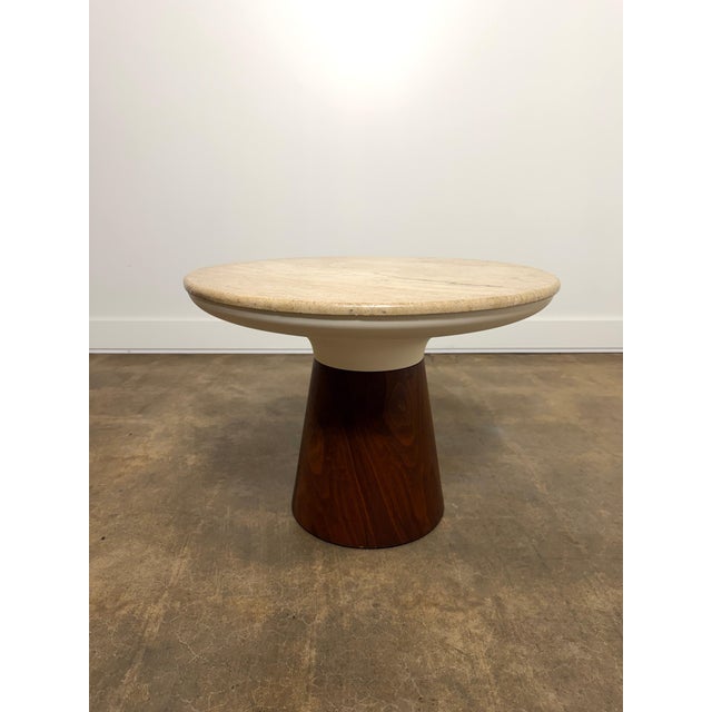 Mid 20th Century Frank Rohloff Travertine Cocktail Side Table for Brown Saltman For Sale - Image 5 of 16