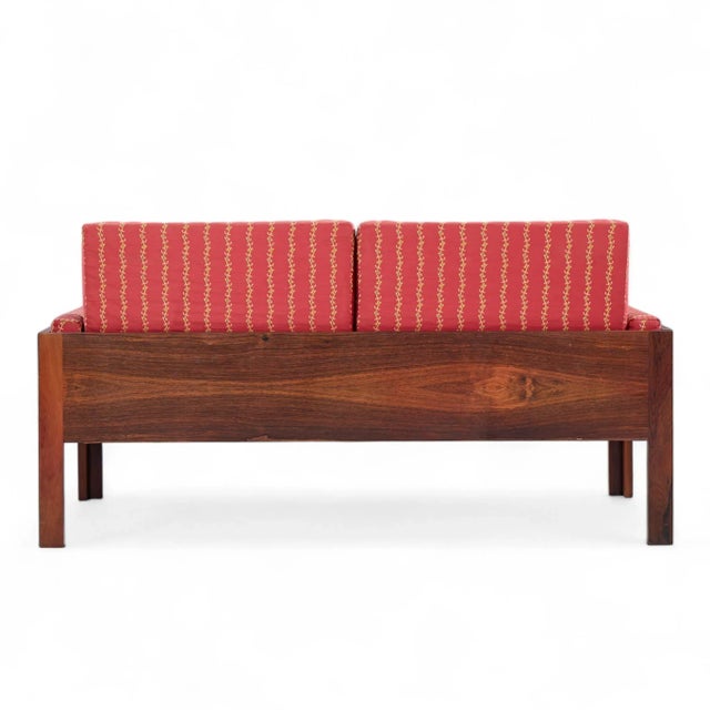 Arne Norell Style Mid Century Danish Rosewood Settee Loveseat Sofa For Sale In Chicago - Image 6 of 9