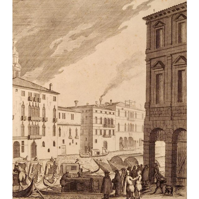 Domenico Lovisa Venice: 18th Century View of the Grand Canal by Lovisa, 1720 For Sale - Image 4 of 4