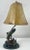 Rustic Rustic Style Flying Trout Table Lamp With Bronzed Base and Faux Leather Shade For Sale - Image 3 of 18