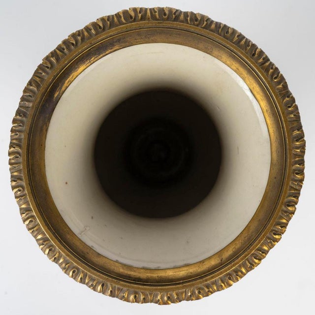 Large Enameled Porcelain Vase by Albert Damousset, Early 20th Century For Sale - Image 10 of 14