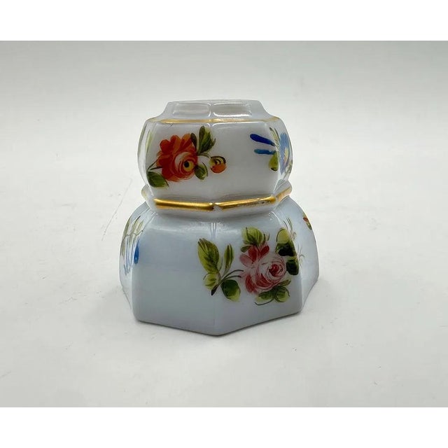 Very Charles X French Opaline Travel Perfume Bottle For Sale - Image 10 of 13