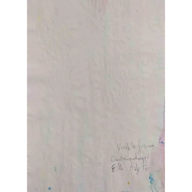 Contemporary Contempologyc, Visible Fusion, Original Tempera on Paper, 2021 For Sale - Image 3 of 4