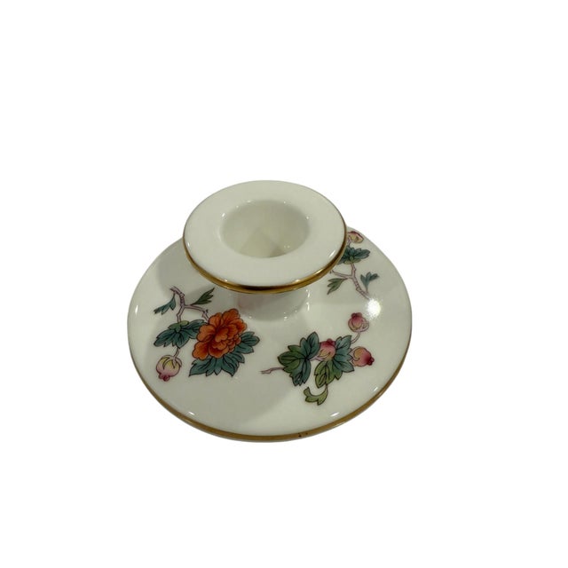 Chinoiserie Late 20th Century Wedgwood Kutani Crane Candle Holder For Sale - Image 3 of 6