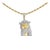 Men's 10K Yellow Gold 1 1/3 Cttw Diamond Studded Jesus Pendant Necklace For Sale