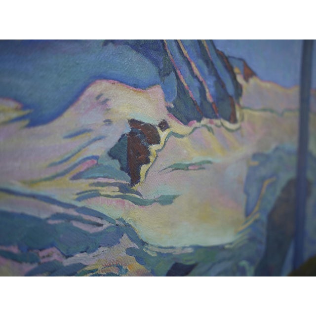 Willi Hans Schwarz, Grossglockner, Austrian Alps, 1920s, Oil Painting on Canvas, Framed For Sale - Image 4 of 15