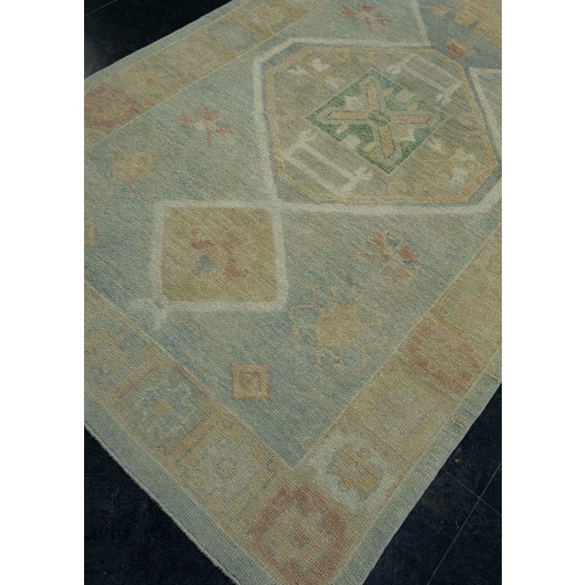 Turkish Turkish Oushak Rug 4'10" x 13'10" #18019 For Sale - Image 3 of 8