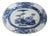 Chinese Export Porcelain Blue & White Bamboo & Floral Platter For Sale