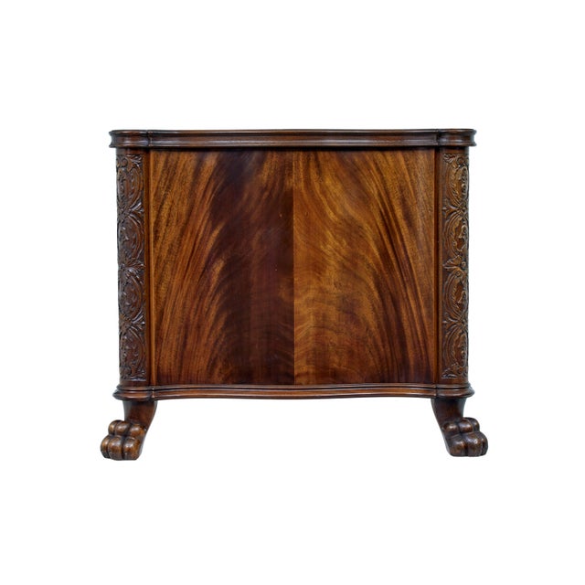 Wood Mid 20th Century Carved Mahogany Swedish Desk, 1947 For Sale - Image 7 of 11