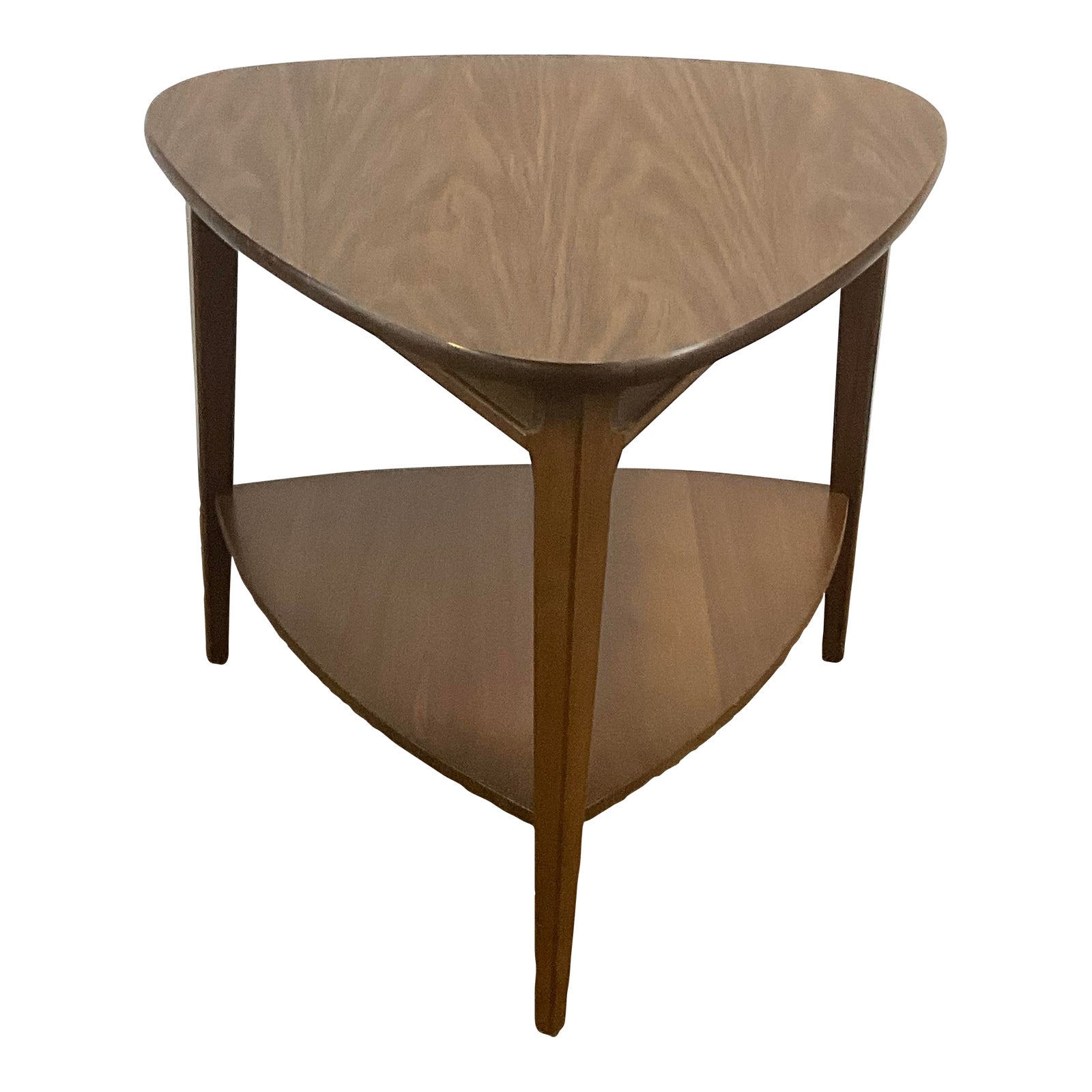 MidCentury Modern Mersman Guitar Pick Walnut Side Table. Chairish