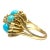 Vintage 14k Turquoise & Diamond Ring Size 6 For Sale - Image 4 of 7