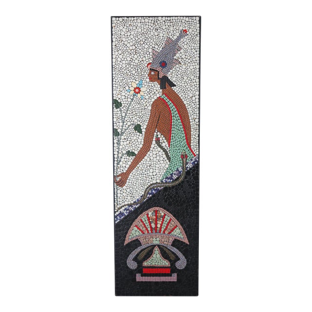 6.5ft Mid Century Egyptian Goddess Mosaic For Sale