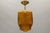 French Art Deco Pendant Light in Molded Amber Glass & Brass, 1930s For Sale - Image 12 of 18