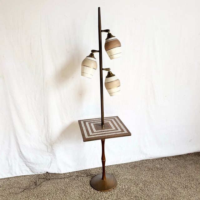 Mid-Century Modern Atomic Style Floor Lamp/Side Table For Sale - Image 10 of 12