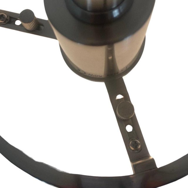 Bauhaus Bauhaus Stainless Steel Table Lamp with Opaline Glass In the style of Tecnolumen / Wagenfeld For Sale - Image 3 of 7