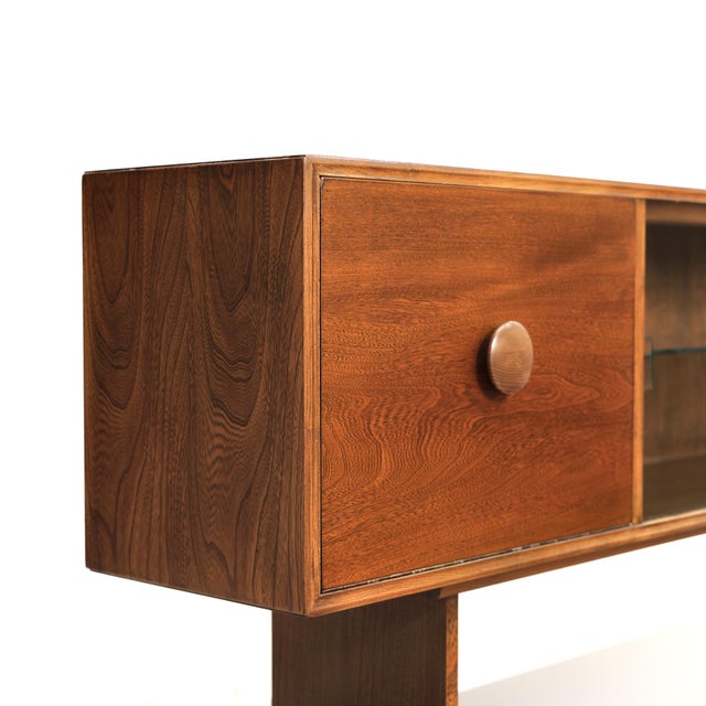 Large Mid Century Credenza and Hutch For Sale - Image 12 of 15