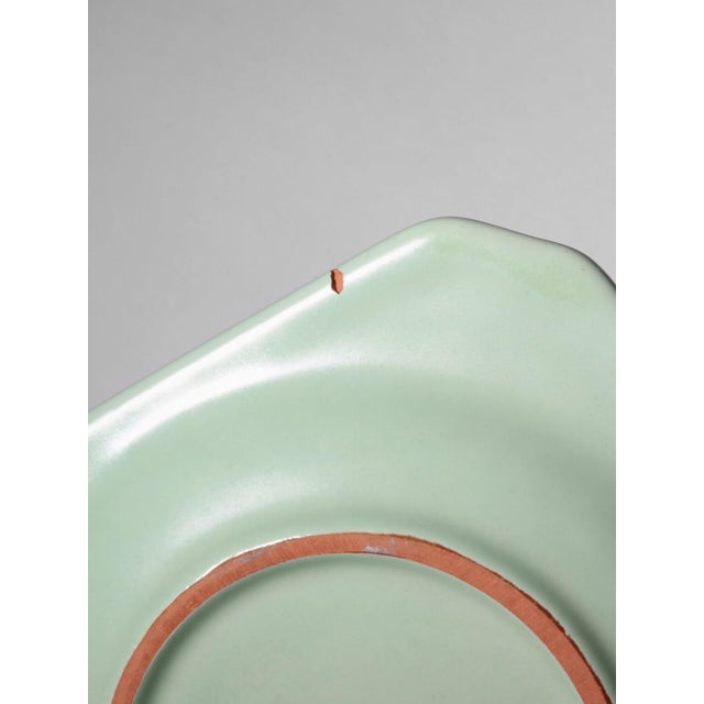 1930s Art Deco Mint-Green Ceramic Ashtray by Harald Östergren for Upsala-Ekeby, 1930s For Sale - Image 5 of 6