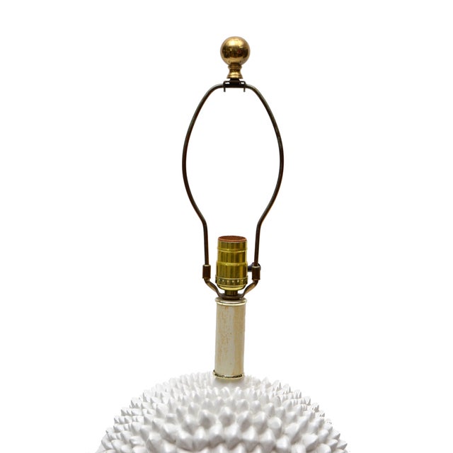Hollywood Regency White Porcelain Cactus Table Lamp With ...