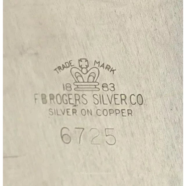 Late 19th Century Late 19th Century F.B. Rogers Oval Silver on Copper Waiter's Tray Pattern 6725 For Sale - Image 5 of 7