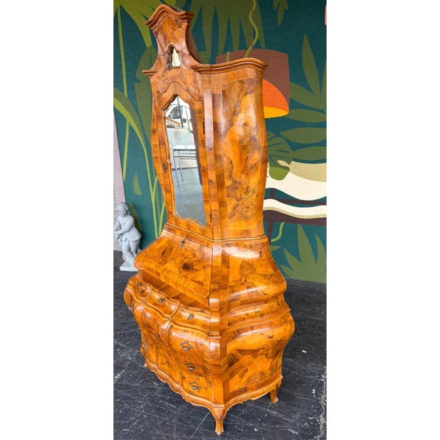 Italian Late 1900s Italian Burl Secretary For Sale - Image 3 of 17