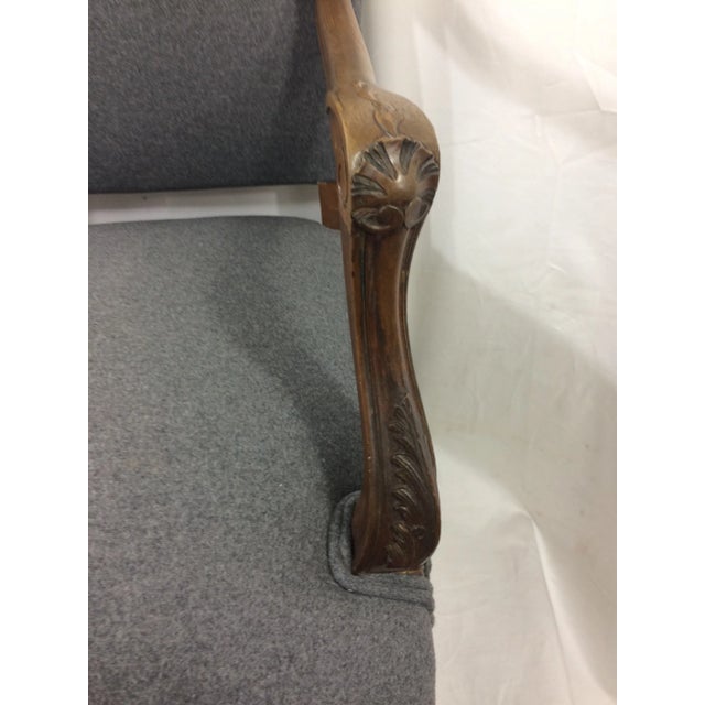 French Regency Style Walnut Armchair For Sale - Image 4 of 7