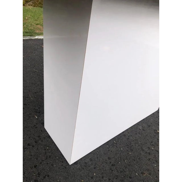 1980's Post Modern White Console Table For Sale - Image 11 of 13