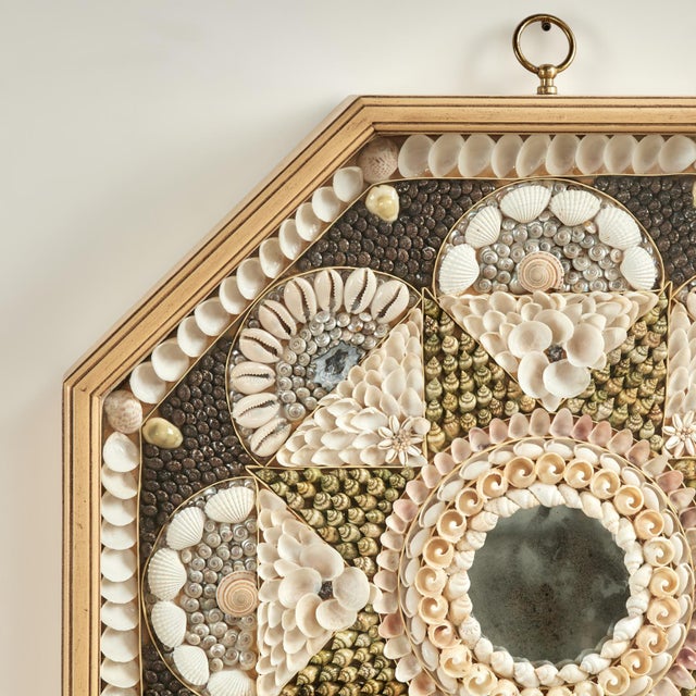 Victorian Vintage Sailors Valentine With Mirror For Sale - Image 3 of 7