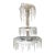 French Art Deco Waterfall Beaded Chandelier 30s For Sale