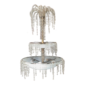 French Art Deco Waterfall Beaded Chandelier 30s