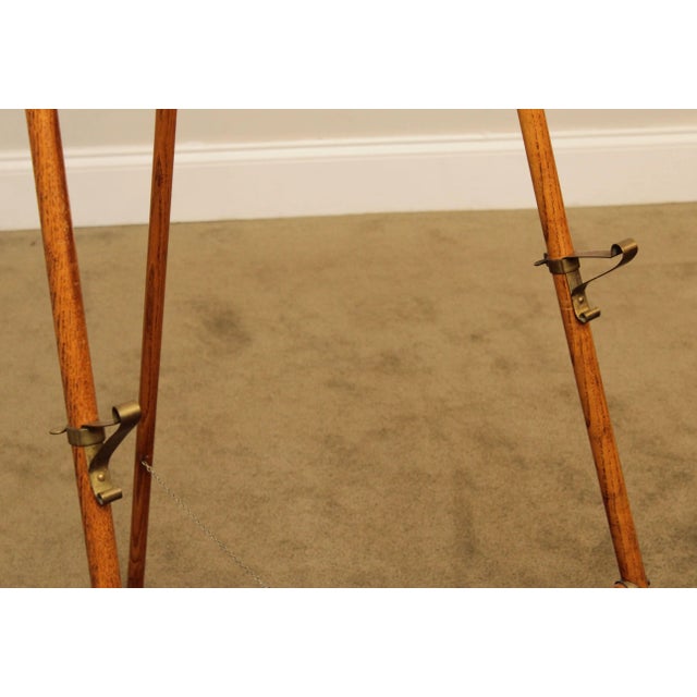 Wood Antique Victorian Oak Stick & Ball Easel For Sale - Image 7 of 13
