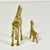 Brass Mid-Century Boho Chic Hollywood Regency Petite Brass Giraffe With Calf Sculpture - Set of 2 For Sale - Image 8 of 10